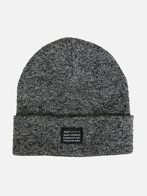 MIXED YARN BEANIE-BLK